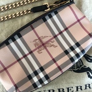Burberry Haymarket Check Wristlet handbag NEW